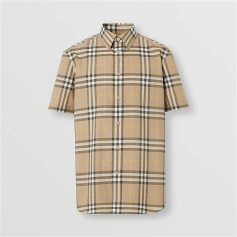 camicia maniche corte uomo burberry|Camicie Burberry da uomo .